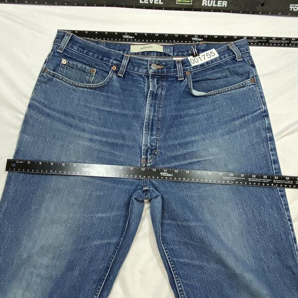 VTG Gap Jeans Men's 38x30 Blue Relaxed Fit Distressed Medium Wash Denim USA Y2K - Picture 10 of 15